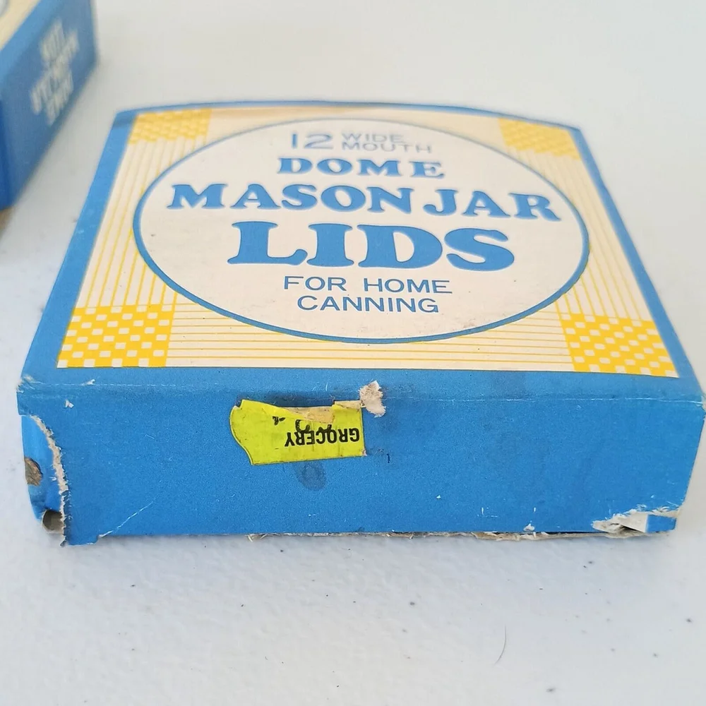 Vintage Japan Pace Setter Marketing 24 Wide Mouth Dome Mason Jar Lids 12ct Box